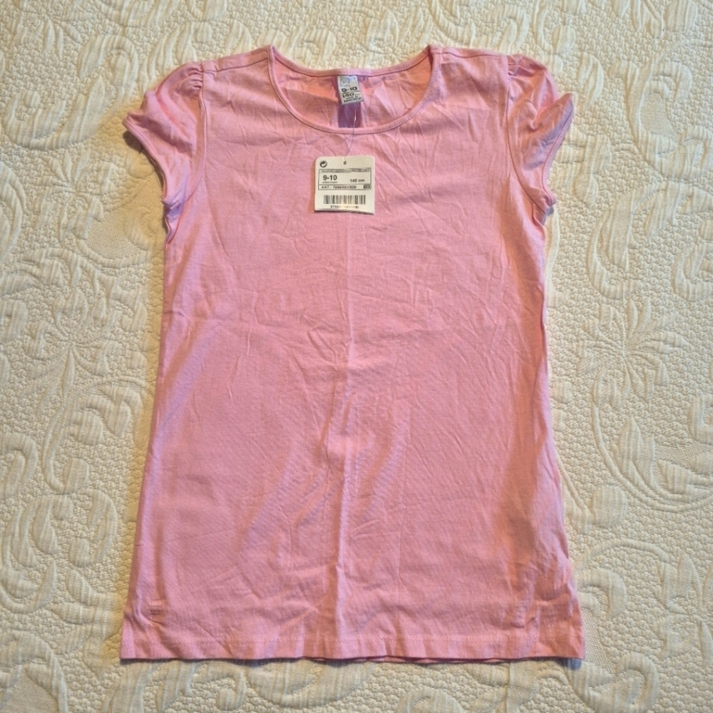 Zara girls size 9-10 years pink short sleeve shirt NEW